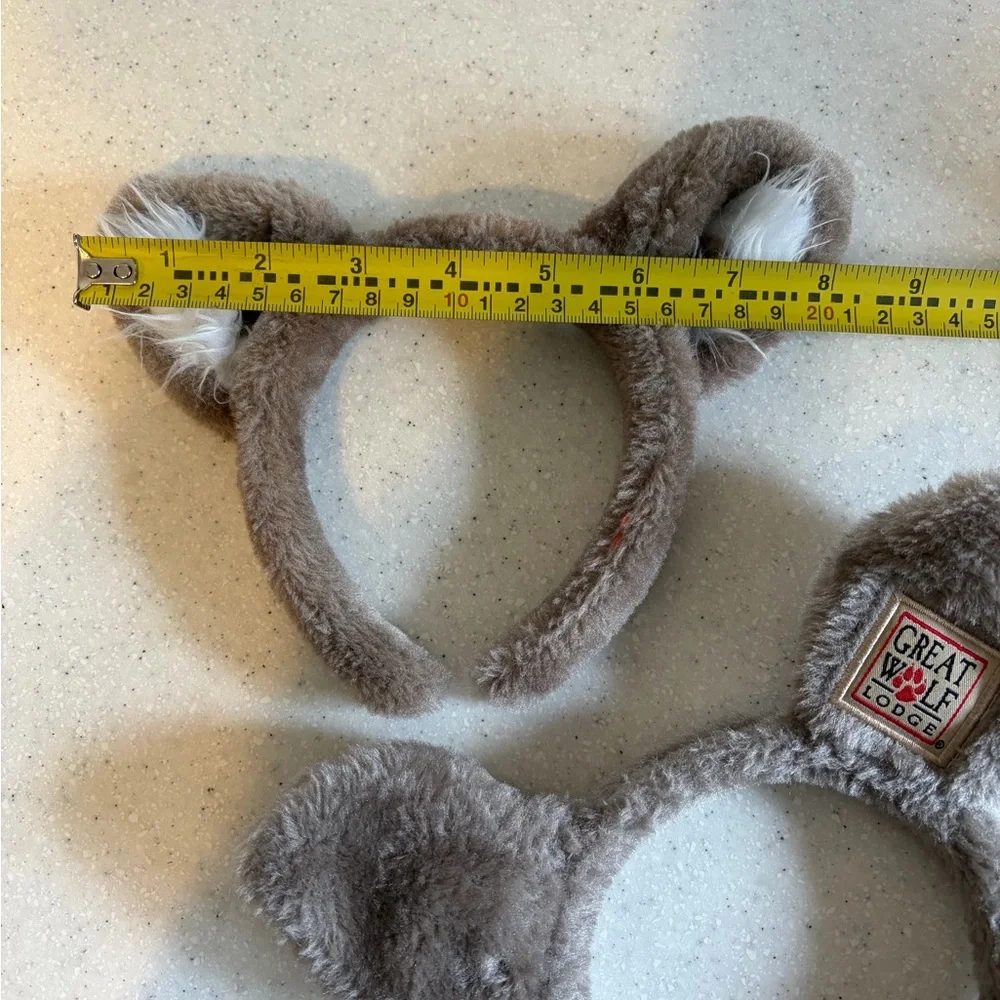 Great Wolf Lodge Plush Brown Animal Ear Headbands (Pair).